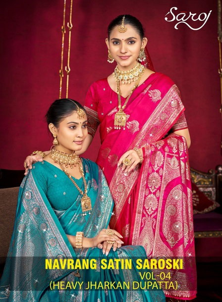 Navrang Satin Saroski Vol 4 By Saroj Satin Silk Saree Wholesale Price In Surat
